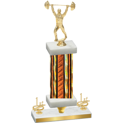 Premium Single Orange Glacier First Place Weights Trophy