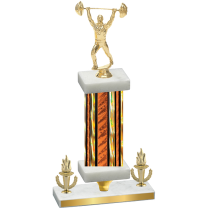 Premium Single Orange Glacier Victory Weights Trophy