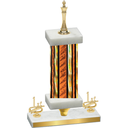 Premium Single Orange Glacier First Place Chess Trophy