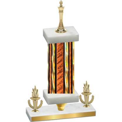 Premium Single Orange Glacier Victory Chess Trophy