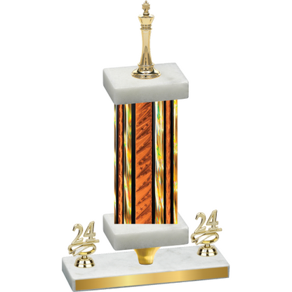 Premium Single Orange Glacier Year Chess Trophy