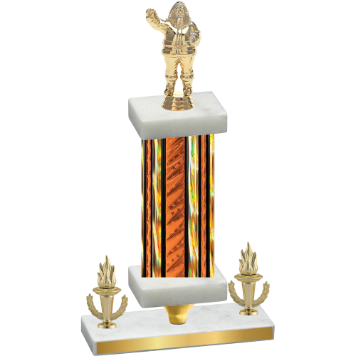 Premium Single Orange Glacier Victory Holiday Trophy