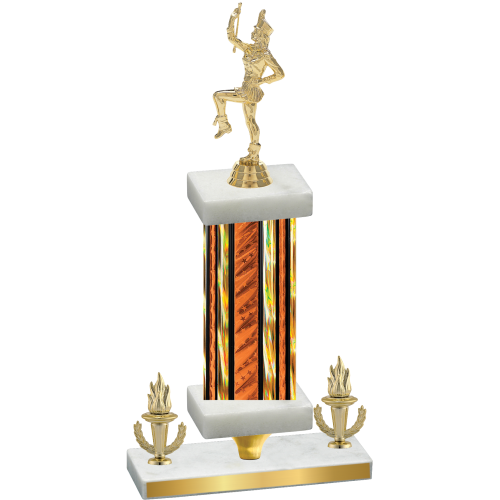 Premium Single Orange Glacier Victory Majorette Trophy