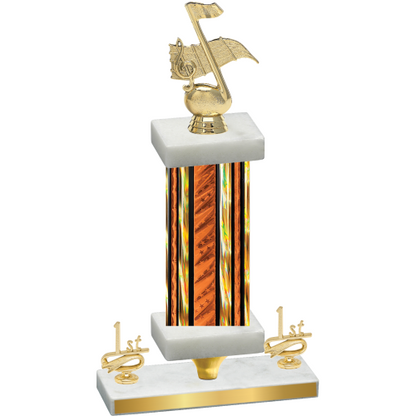 Premium Single Orange Glacier First Place Music Trophy