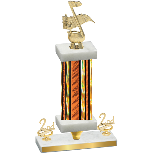 Premium Single Orange Glacier Second Place Music Trophy
