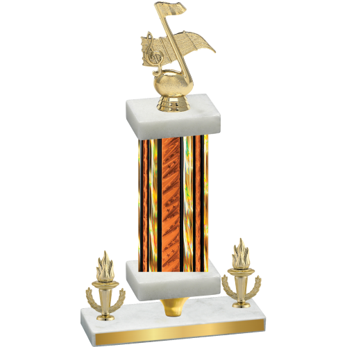 Premium Single Orange Glacier Victory Music Trophy