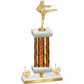 Premium Single Orange Glacier First Place Karate Trophy