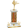 Premium Single Orange Glacier Second Place Karate Trophy
