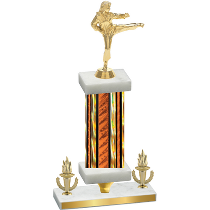 Premium Single Orange Glacier Victory Karate Trophy