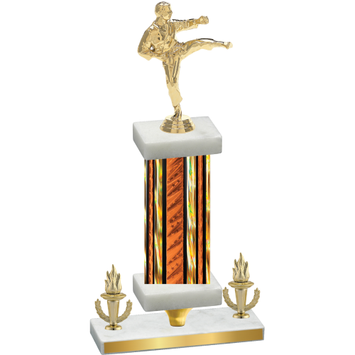 Premium Single Orange Glacier Victory Karate Trophy