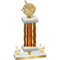 Premium Single Orange Glacier Third Place Baseball Trophy