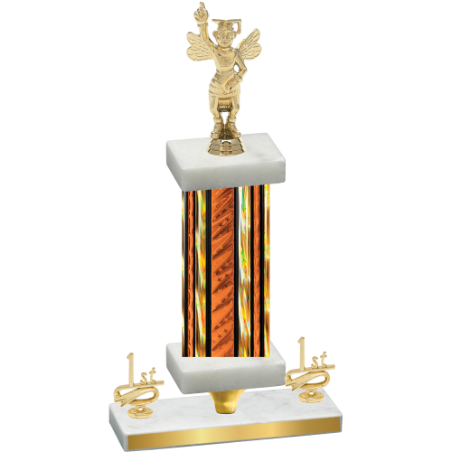 Premium Single Orange Glacier First Place Academics Trophy