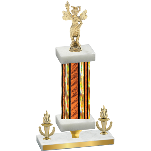 Premium Single Orange Glacier Victory Academics Trophy