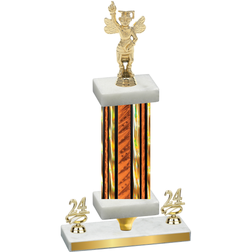 Premium Single Orange Glacier Year Academics Trophy