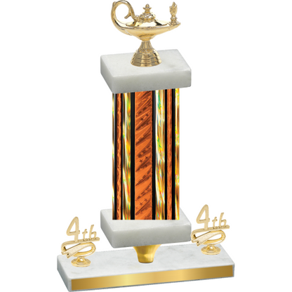 Premium Single Orange Glacier Fourth Place Academics Trophy