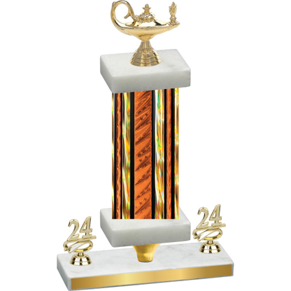 Premium Single Orange Glacier Year Academics Trophy