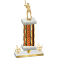 Premium Single Orange Glacier Third Place Baseball Trophy