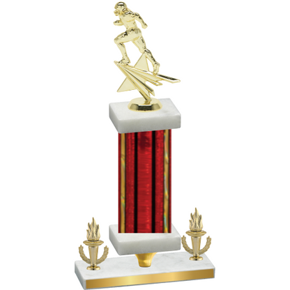 Premium Single Red Glacier Victory Football Trophy