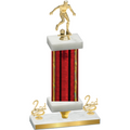 Premium Single Red Glacier Second Place Soccer Trophy