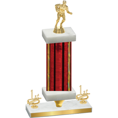 Premium Single Red Glacier First Place Rugby Trophy