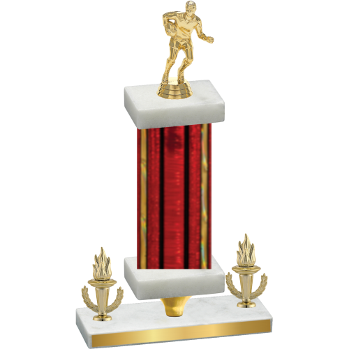 Premium Single Red Glacier Victory Rugby Trophy