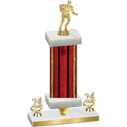 Premium Single Red Glacier Year Rugby Trophy