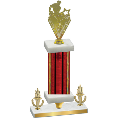 Premium Single Red Glacier Victory Rugby Trophy