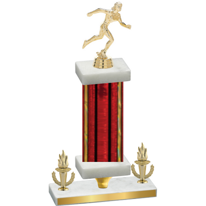 Premium Single Red Glacier Victory Running Trophy