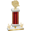 Premium Single Red Glacier Third Place Running Trophy