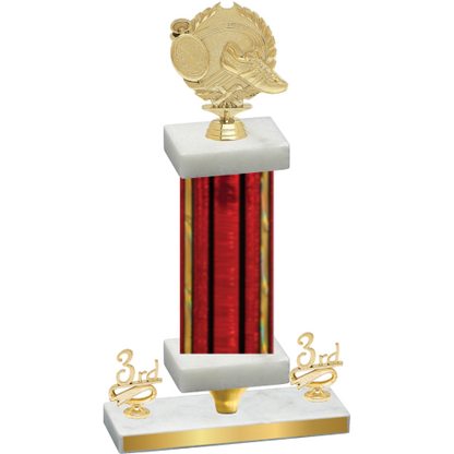 Premium Single Red Glacier Third Place Running Trophy