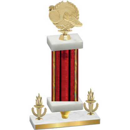 Premium Single Red Glacier Victory Running Trophy