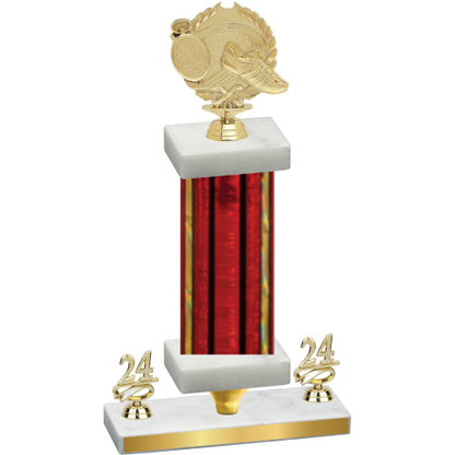 Premium Single Red Glacier Year Running Trophy