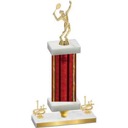 Premium Single Red Glacier First Place Tennis Trophy