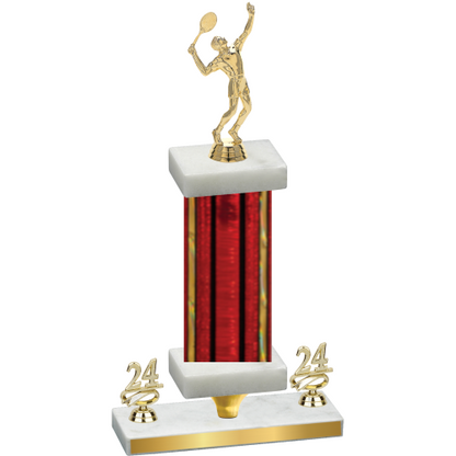 Premium Single Red Glacier Year Tennis Trophy