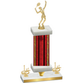Premium Single Red Glacier First Place Tennis Trophy