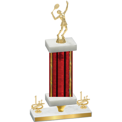 Premium Single Red Glacier First Place Tennis Trophy