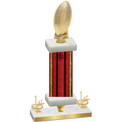 Premium Single Red Glacier First Place Football Trophy