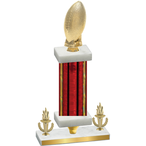 Premium Single Red Glacier Victory Football Trophy