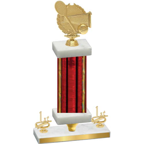 Premium Single Red Glacier First Place Tennis Trophy