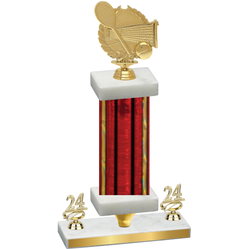 Premium Single Red Glacier Year Tennis Trophy