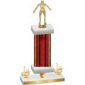 Premium Single Red Glacier First Place Wrestling Trophy