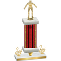 Premium Single Red Glacier Second Place Wrestling Trophy