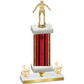 Premium Single Red Glacier Third Place Wrestling Trophy