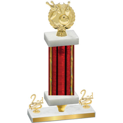 Premium Single Red Glacier Second Place Bowling Trophy