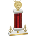 Premium Single Red Glacier Victory Bowling Trophy