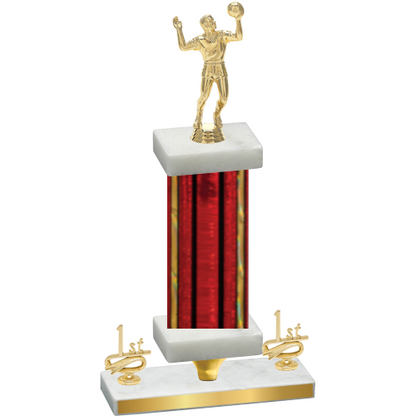 Premium Single Red Glacier First Place Volleyball Trophy