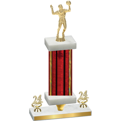 Premium Single Red Glacier Year Volleyball Trophy