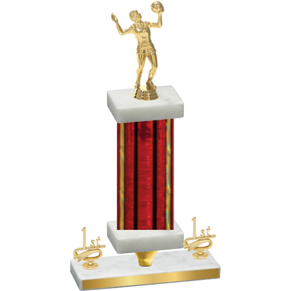 Premium Single Red Glacier First Place Volleyball Trophy