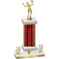 Premium Single Red Glacier Year Volleyball Trophy