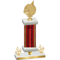 Premium Single Red Glacier Fourth Place Volleyball Trophy